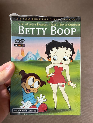Betty Boop DVD 5 Full Length Episodes + 3 Bonus Cartoons NEW & SEALED