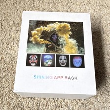 Shining APP Mask LED Full Face Adjustable Charging Black Halloween Party Mask