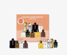 ULTA Men’s Cologne Holiday Gift Set 9pc Mini Sampler Burberry YSL Prada Armani
