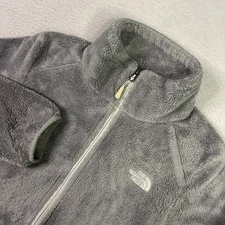 The North Face Osito 2 Jacket Womens Medium Gray Fuzzy High Pile Fleece Full Zip