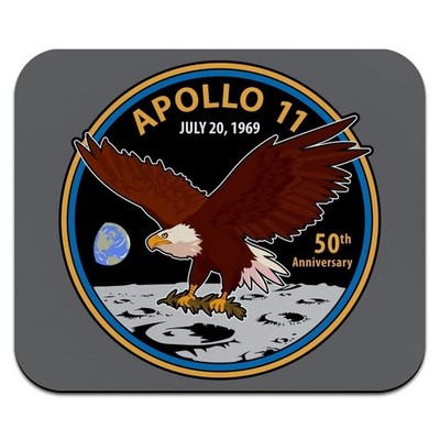 NASA Apollo 11 50th Anniversary Patch with 7.8L x 9.3W inches, multi-colored