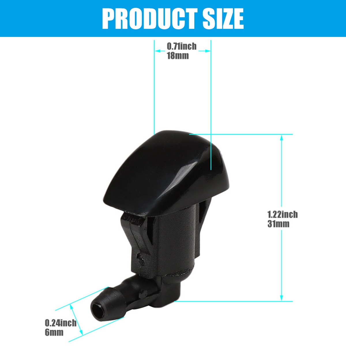 7pcs Windshield Wiper Fluid Squirter Nozzle Spray for Toyota Sienna 85381-AE020