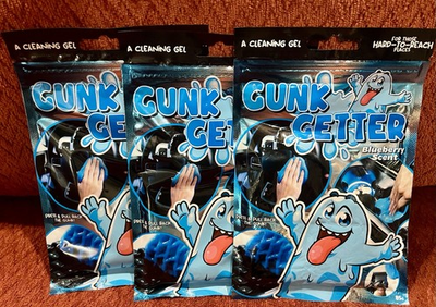 #ad Cleaning Gel for Car Detailing Putty Car Vent Cleaner GUNK GETTER Blueberry 3 PK $11.27