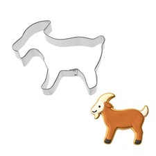 Goat Cookie Cutter 4'' Metal Farm Animal Birthday Party Made in the USA