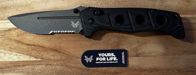 Benchmade Adamas 275SGY-1 Pocketknife Drop Point Combo Edge G10 Axis Black