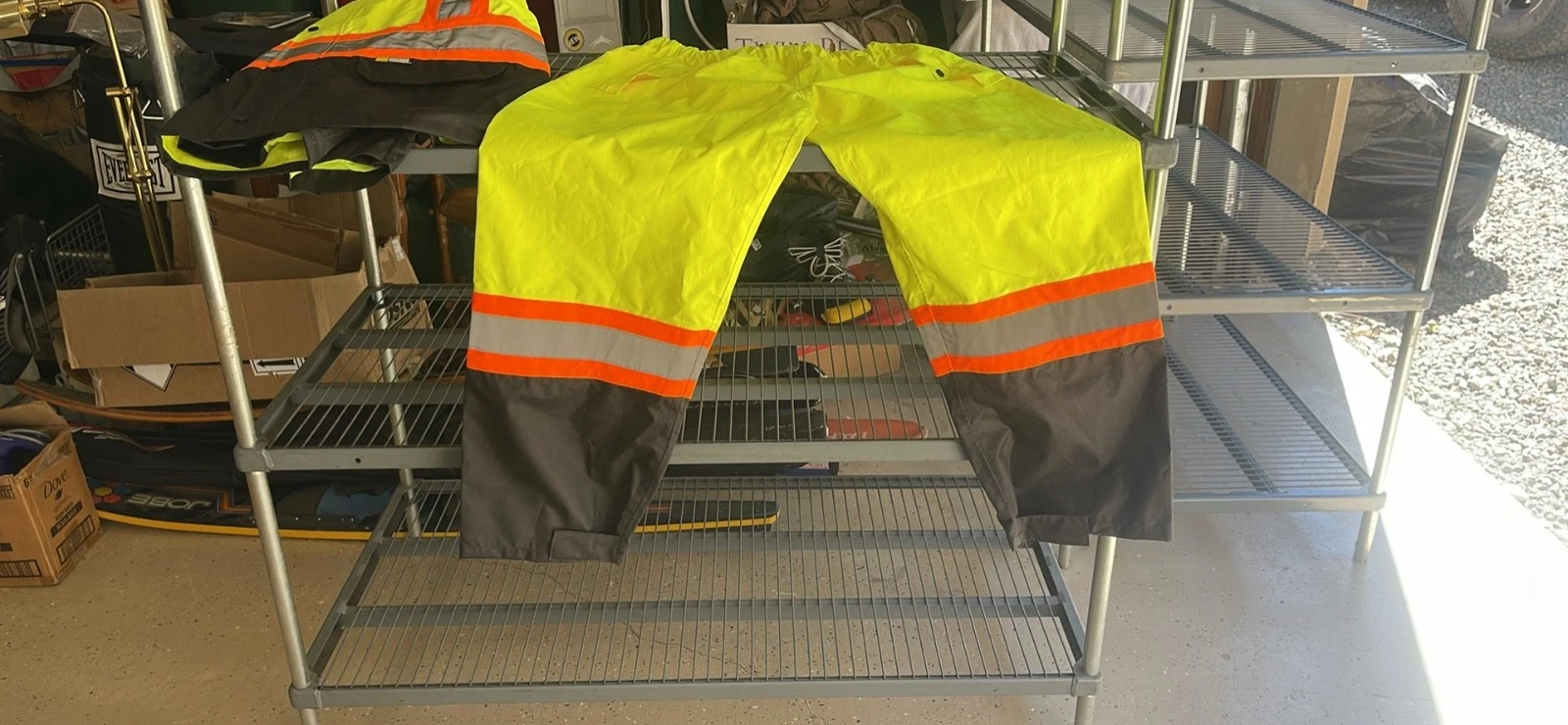Holmes Workwear Men’s XL Rain Jacket and Pants- High Visibility image 3