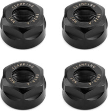 ER20 a Collet Clamping Nuts for CNC Milling Chuck Holder Lathe, 4 Pack (Black)