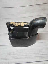 Antique Charcoal Iron with Wood Handle - Coal Iron -8" Long - Heavy Duty