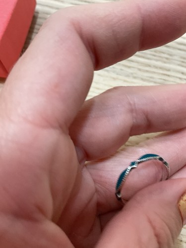Anello impilatore James Avery smalto Cordoba misura 8,75 verde acqua scuro - Foto 14 di 18