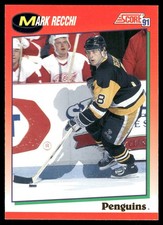 1991-92 Score Canadian Bilingual #145 Mark Recchi