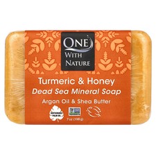 Dead Sea Mineral Bar Soap, Turmeric  Honey, 7 oz 198 g 