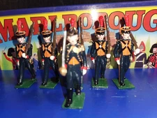 MARLBOROUGH MILITARY FRENCH MARINE FUSILIER GUARD 1815 TOY SOLDIERS SET OF 6 BOX