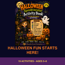 Halloween Activity Book for Kids Ages 5  8, 26-Page Physical Printed Book