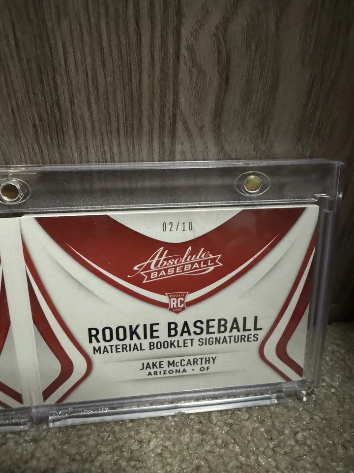Panini Absolute Rookie Baseball Material Booklet Signatures Jake McCarthy 2/10 - Image 3 of 3