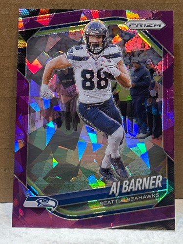 2025 Panini Prizm AJ Barner Purple Ice #/225 Seahawks