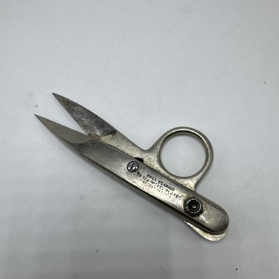Ball Bearing 4.5'' Thread Snips Spring Action Nickle Plated #104 Vintage