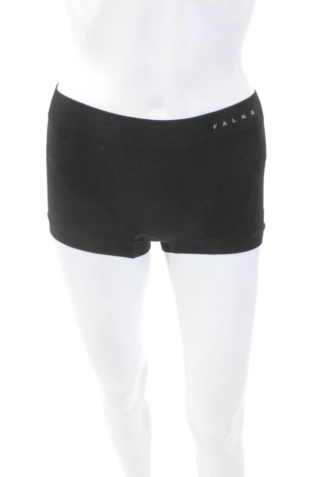 Conjunto de mini pantalones cortos deportivos sin mangas cruzadas con cremallera texturizada Falke para mujer talla negra Foto 4 de 4