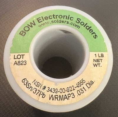 Solder .031 Diameter  63Sn/37Pb WRMAP3