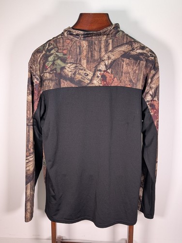 Mossy Oak Break Up Infinity 1/4 Zip Pullover Mens Size L Green Camo L/S Archery - Picture 4 of 7