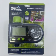 Ray Padula 1-Zone Programmable Electronic Sprinkler Timer for Yard Garden Hose