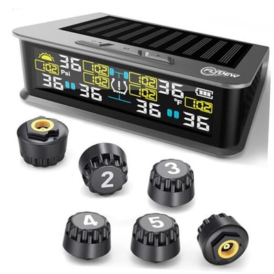 #ad 6 Wheel RV Tire Pressure Monitoring System TPMS 6 Sensors amp; 6 Alarm Modes $55.88