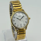 Vintage 1998 Men's TIMEX Gold Tone Classic Easy Reader Indiglo Watch, 35mm, Date
