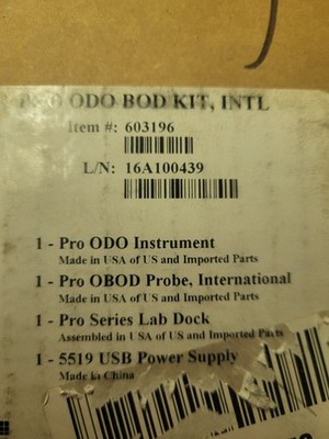 YSI PRO ODO BOD Kit, International