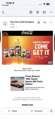 Forza Reward: 1966 Toyota Sports 800 Fanta Edition
