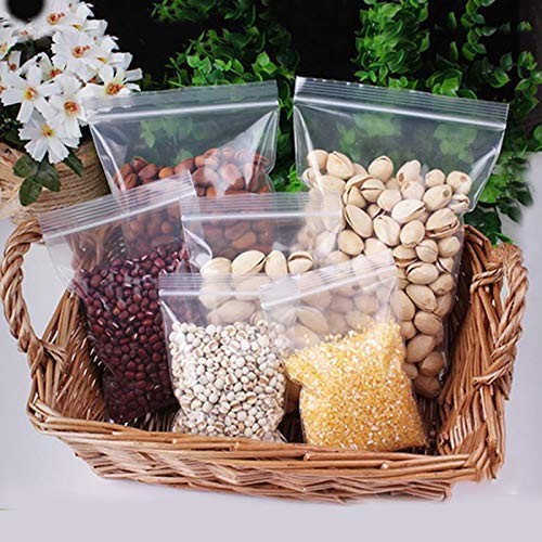 400PCS Thick Poly Bags,Clear Durable Food Grade Safe PE Plastic Bags for Dry ... - Picture 6 of 7