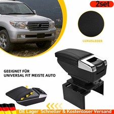 2X Universal Mittelarmlehne Armlehne Kunstleder Staufach Klappdeckel für Renault