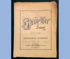 New Listing1889 antique Piano sheet music Over The Way Song george m. vickers 10.5"x14"