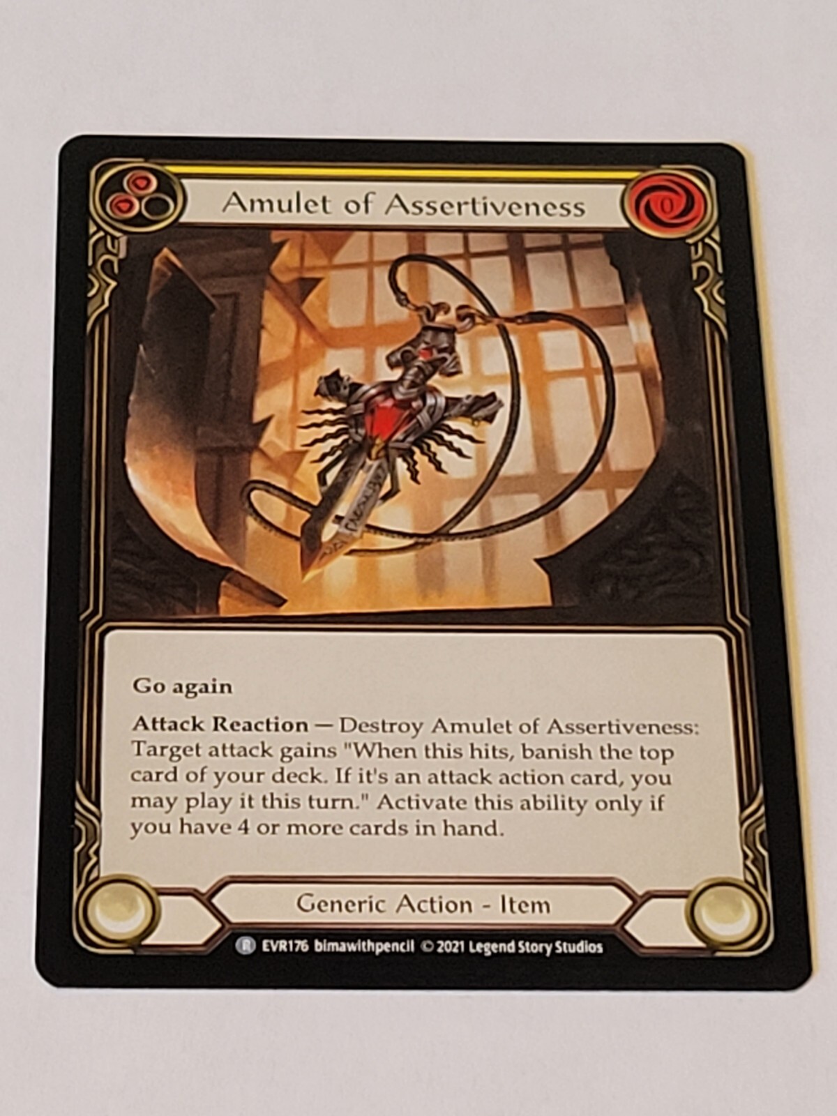 Amulet of assertiveness (Yellow) rare everfest 1st edition NM Flesh And Blood