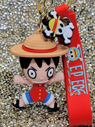 One Piece Luffy 3D Keyring Keychain With Wristband Anime - Picture 3 of 7