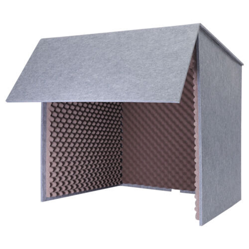 Cubierta insonorizada de escritorio, cabina de aislamiento, escudo absorbente de sonido vocal - Imagen 13 de 22