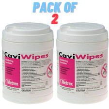 2x Metrex Caviwipes Towelettes Large Wipes 160ct Canister Exp-2027 FRESH USA