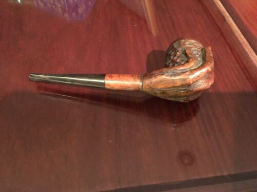 Special Hand Carved Basket in Hand Claw Dark Finish Meerschaum Pipe - Picture 1 of 11