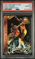 1996 Topps NBA Stars Finest Refractor 67 Walt Frazier - PSA 10 POP 2