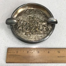 Vintage Copper Silver Plated Cigar Ash Tray