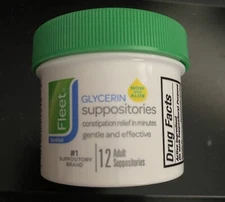 Fleet Laxative Glycerin Suppositories For Adult Constipation,