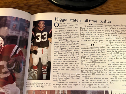 1984 Owensboro High School Yearbook Senior Mark Higgs-Miami Dolphins - Picture 8 of 11