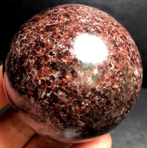 386g 58mm Natural RED Garnet Crystal gemstone stone sphere BALL HEALING X412 - Picture 2 of 10