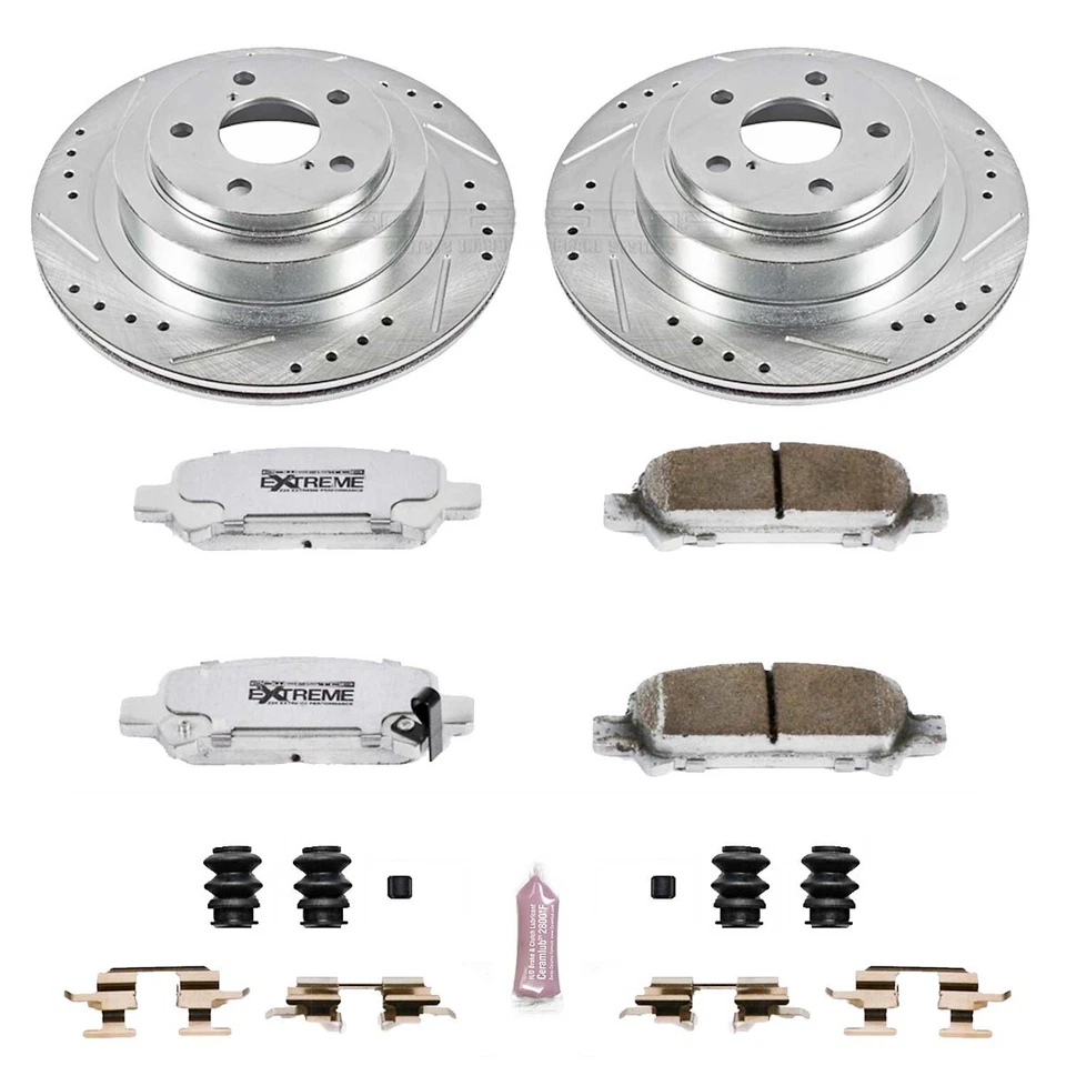 K219-26 Powerstop discos de freno y kits de pastillas juego de 2 ruedas traseras para Subaru Legacy Foto 3 de 3