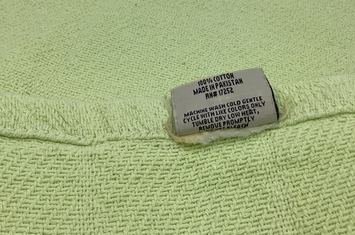 Manta verde lima clara SAHARA CLUB 76 X 88 doble Usada en excelente condición ¡100% algodón cómodo! - Imagen 2 de 6