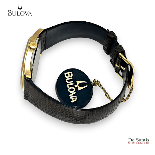 Orologio da polso Bulova vintage watch unisex al quarzo cinturino marrone pelle - Foto 4 di 5