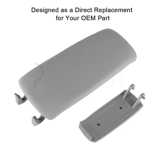 New Center Console Armrest Lid Cover Leather For 02-07 Audi A4 B6 B7 A4L Gray - Picture 5 of 12