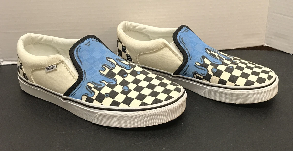 Custom Checkerboard Vans Men’s Slip On Size 9