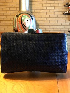 designer navy clutch bag