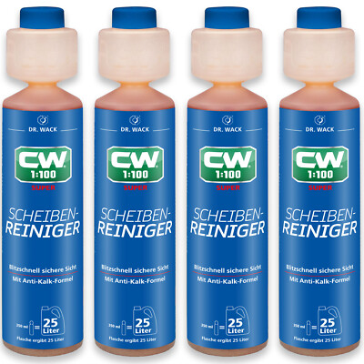 4x Dr. Wack CW1:100 Super Scheibenreinger Konzentrat Scheiben Reinigung 250 ml