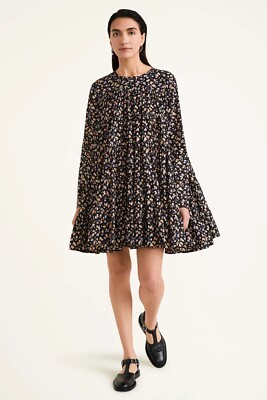 Merlette NYC Soliman Floral Printed Mini Dress Long Sleeve