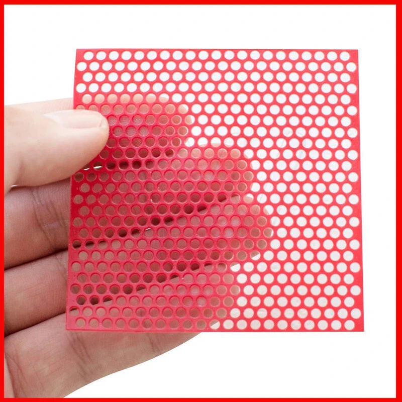 1 Caja 10 Hojas Laboratorio Dental Patrones de Agujeros Redondos Cera Co-cr Fundición Color Rojo - Imagen 2 de 4